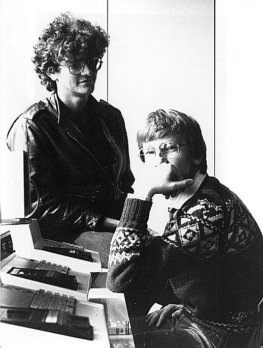 Commodore PET Otto-Hahn-Gymnasium, Hansi+Axel, B&ouml;blingen, 1984